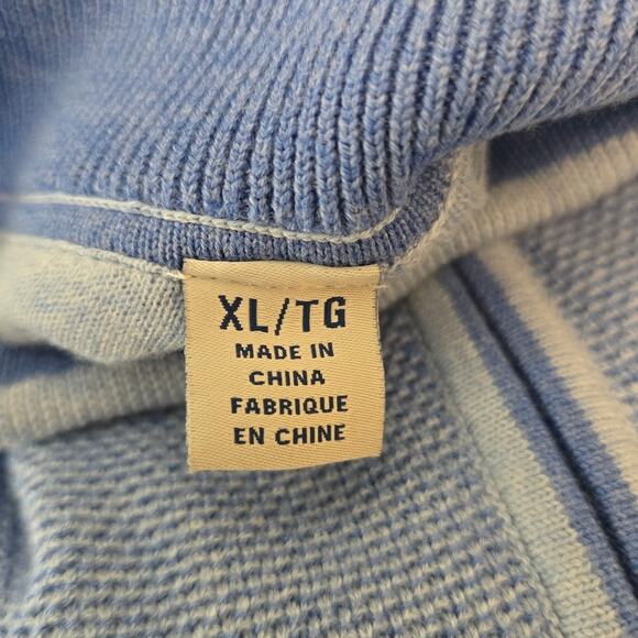 Tommy Bahama Island Zone Coolside Blue Full Zip Sweater Vest Mens XL - Picture 5 of 6